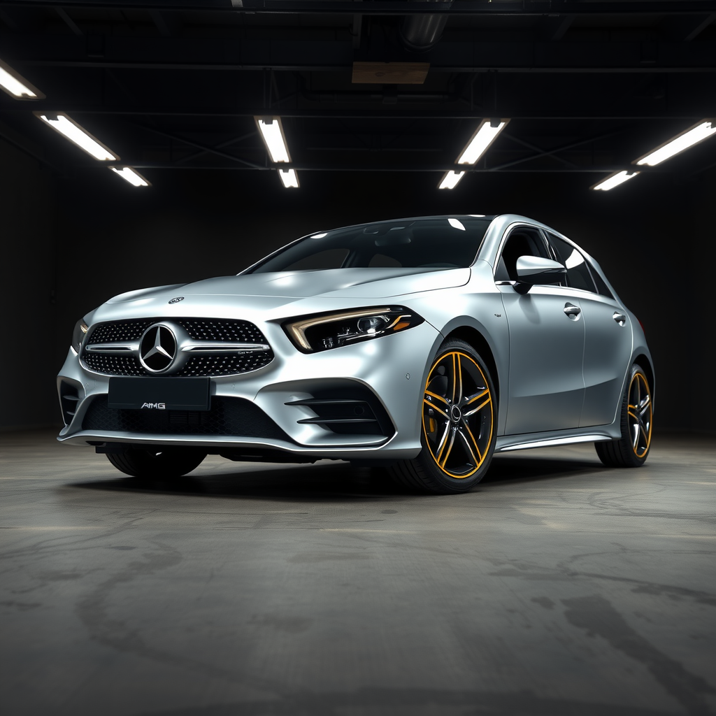 Mercedes A Class 176, 245G side profile — Mercedes A Class wheel fitment