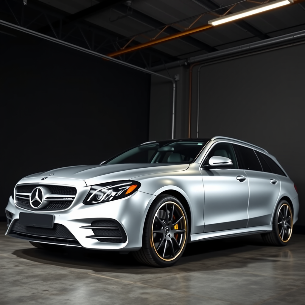 Mercedes E Class Amg T-Modell 211K, 211K AMG side profile — Mercedes E Class AMG wheel fitment