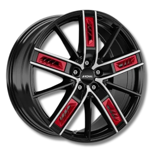 Ronal Ronal - R67 Red Right jetblack-frontkopiert