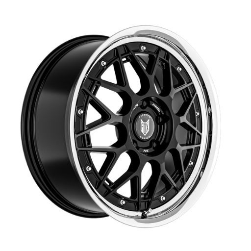 Fox Hiro Gloss Black with Polished Lip/Rim on a BMW M3