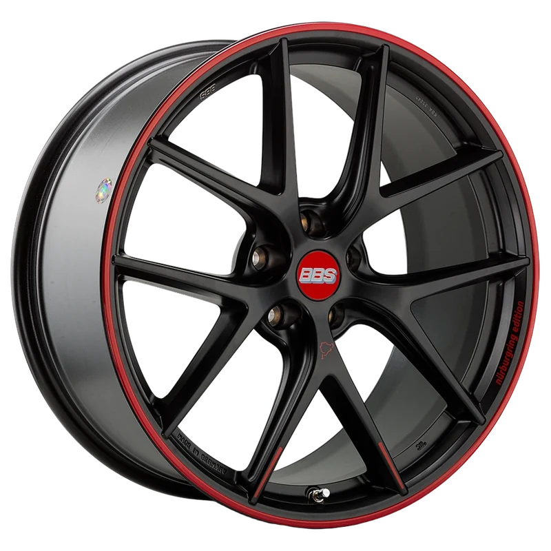 Satin Black With Red Rim & Detailing