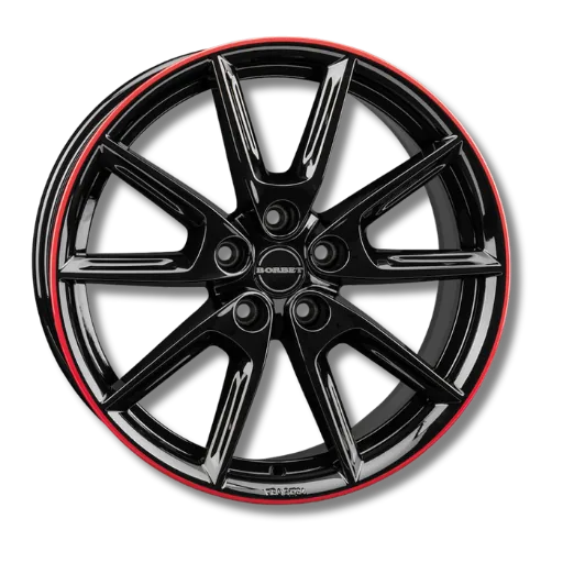 Borbet Borbet - LX18 black glossy rim red