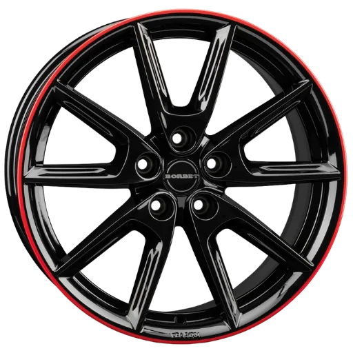 Borbet Borbet - LX19 black glossy rim red