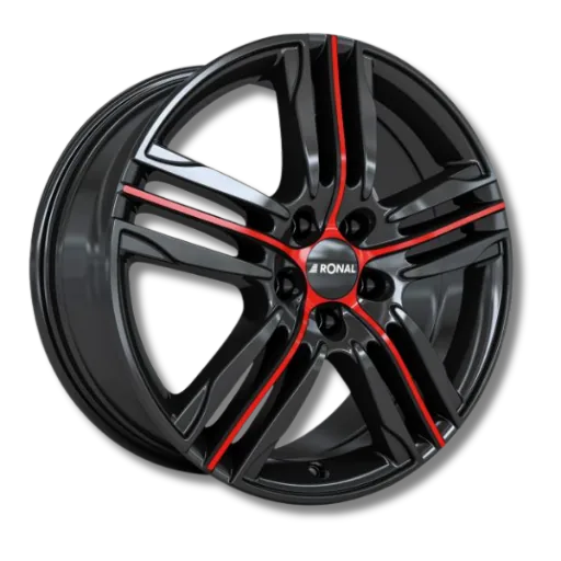 Ronal Ronal - R57 MCR jetblack-red spoke