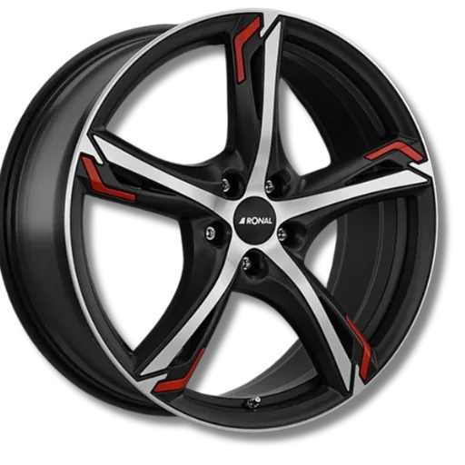 Ronal Ronal - R62 Red jetblack-matt-frontkopiert red