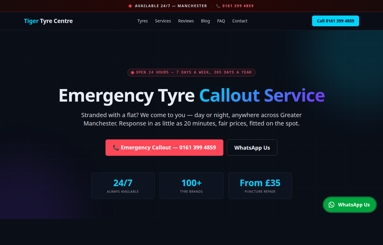 Emergency Tyres storefront
